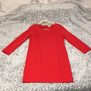 Long sleeve red J. Crew dress